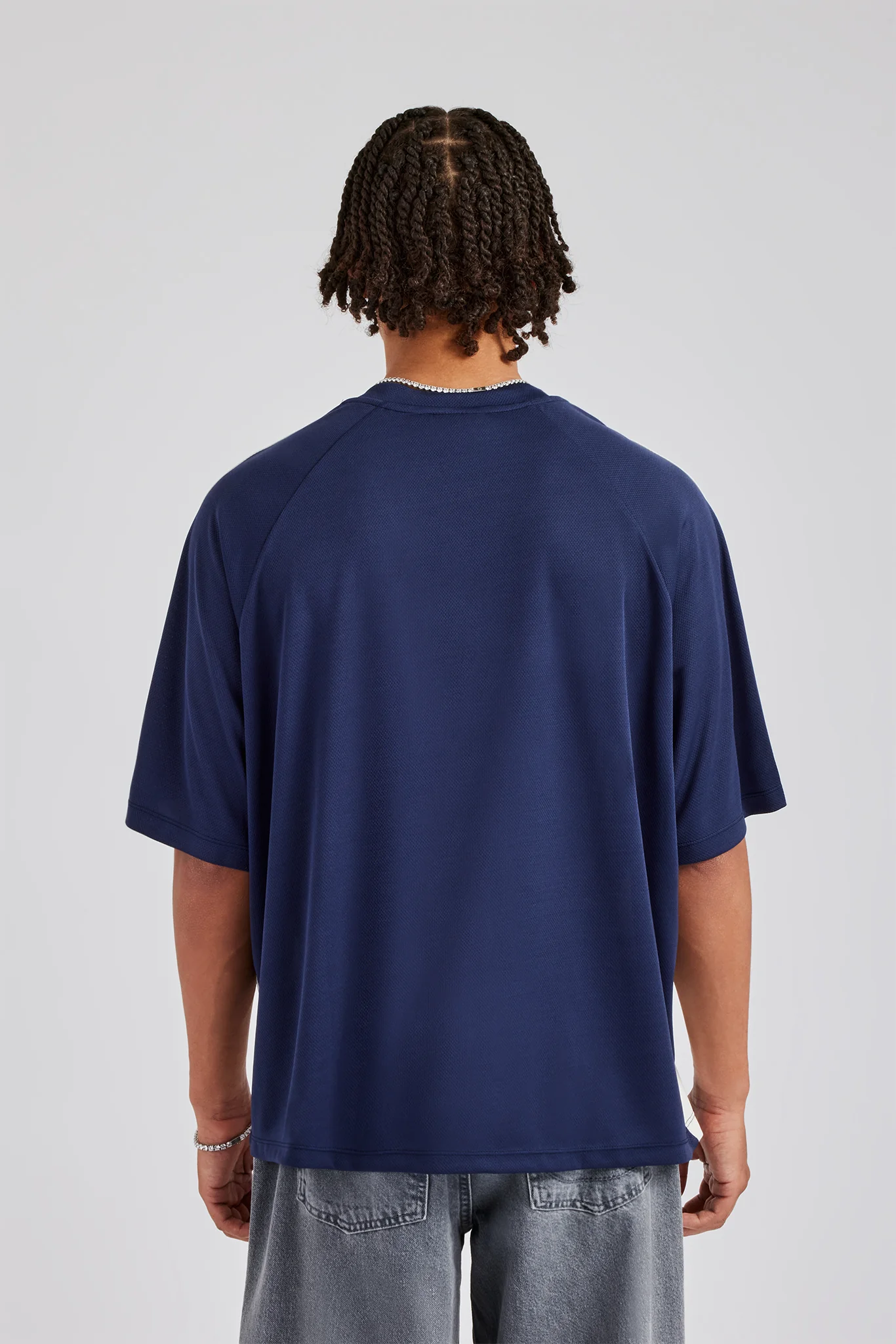 Cernucci Embroidered Football Top - Navy - Image 4