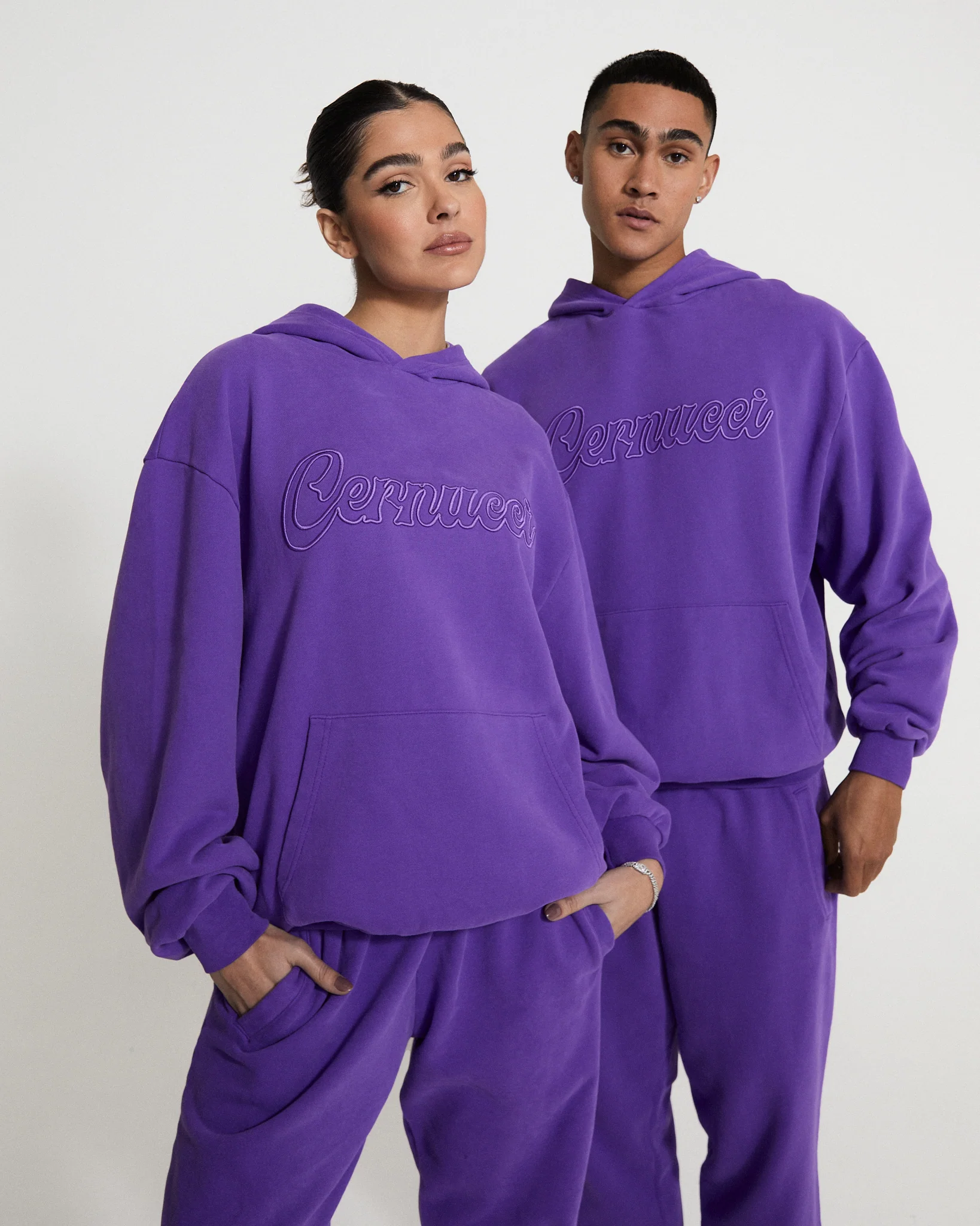 Cernucci Embroidered Jogger - Purple - Image 4