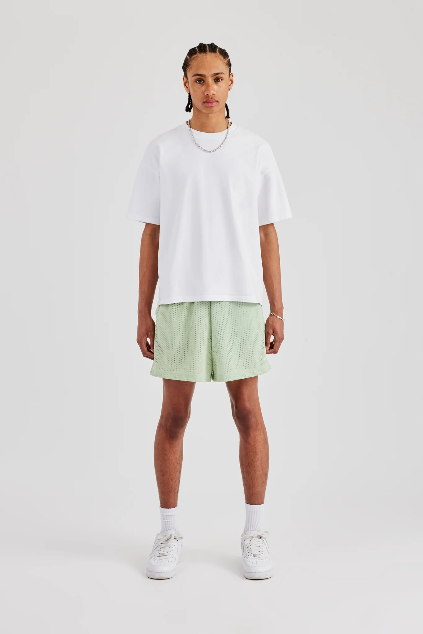 Cernucci Embroidered Mesh Short - Sage - Image 4