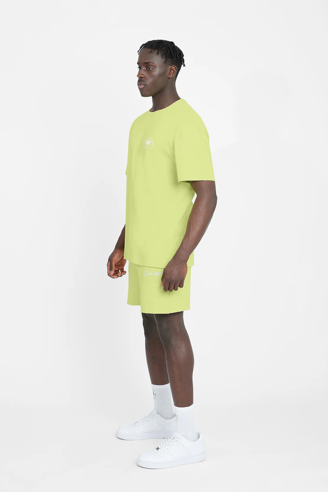 Cernucci Embroidered Shorts - Lime - Image 2