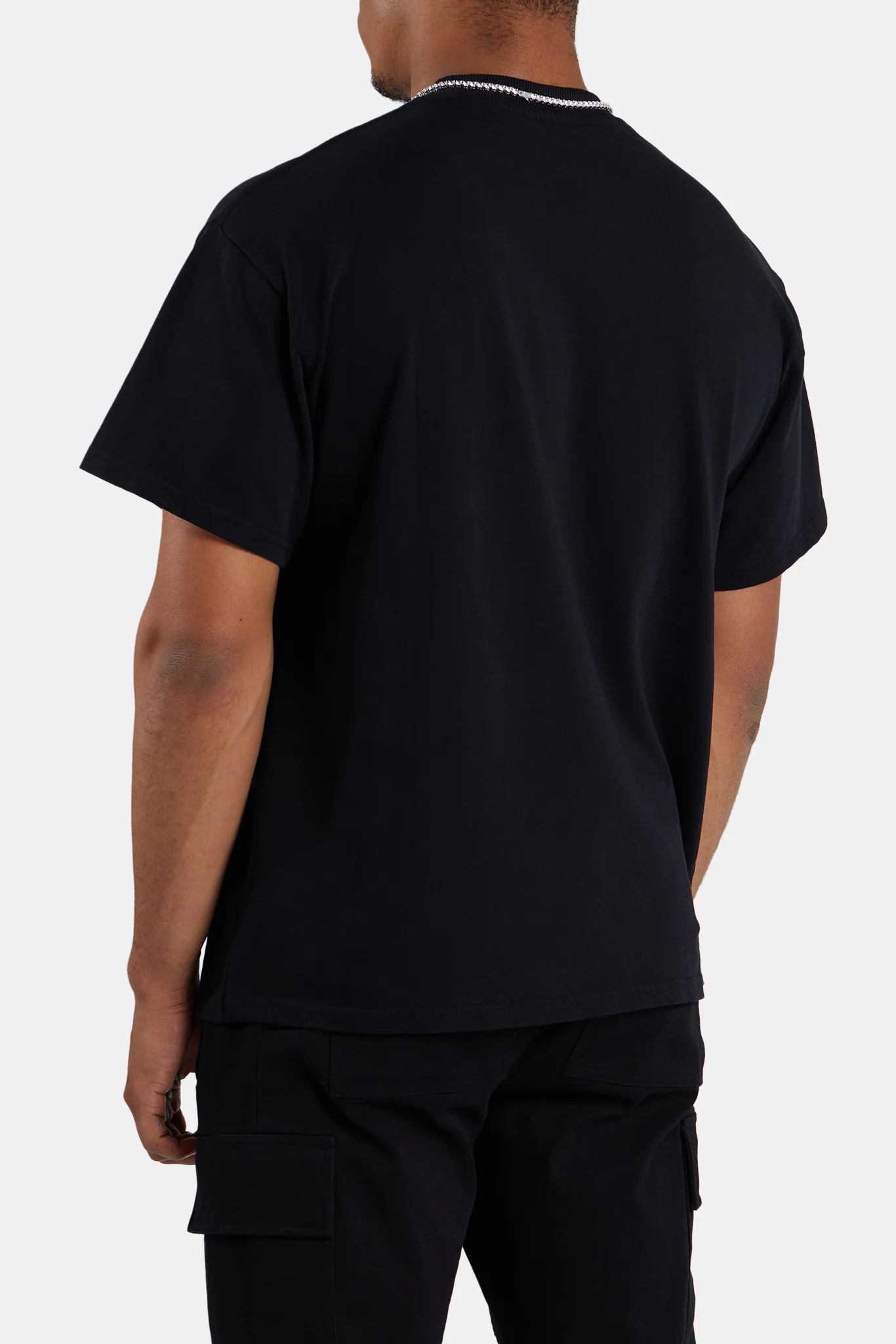 Cernucci Embroidered T-Shirt - Black - Image 2