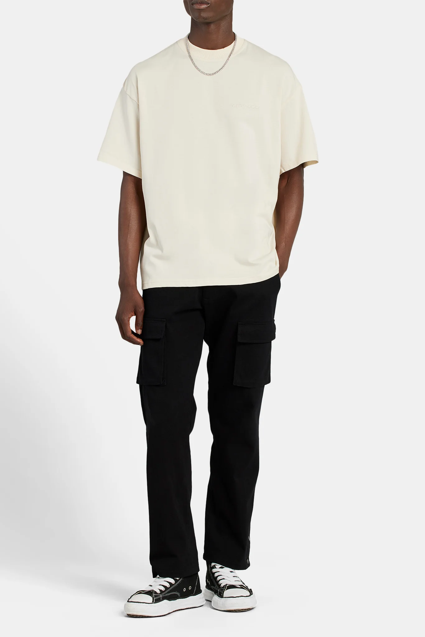 Cernucci Embroidered T-Shirt - Cream - Image 3
