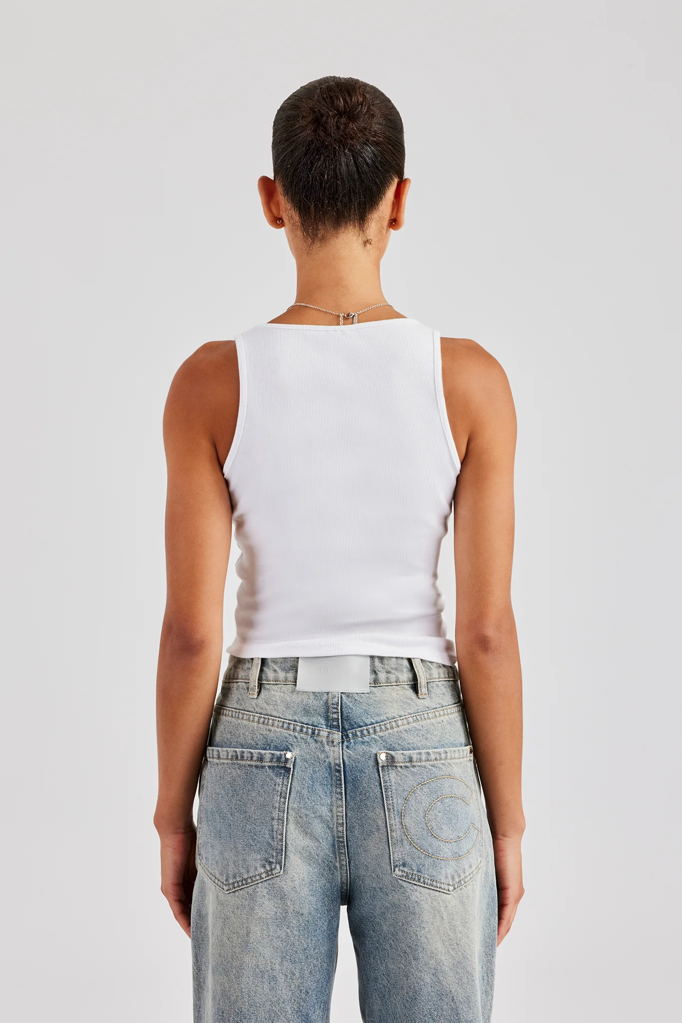 Cernucci Embroidered Vest Top - White - Image 4