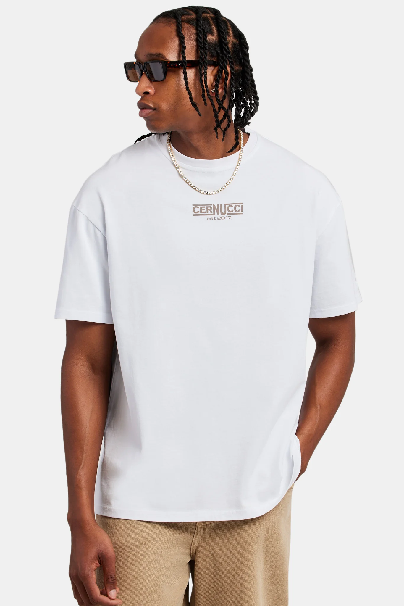 Cernucci Est 17 Oversized T-Shirt - White - Image 3