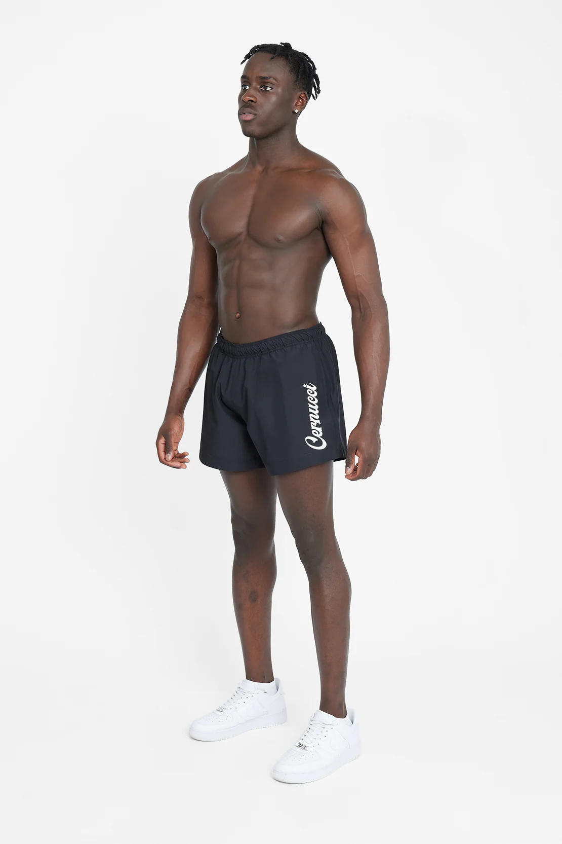 Cernucci Logo Swim Shorts - Black - Image 4