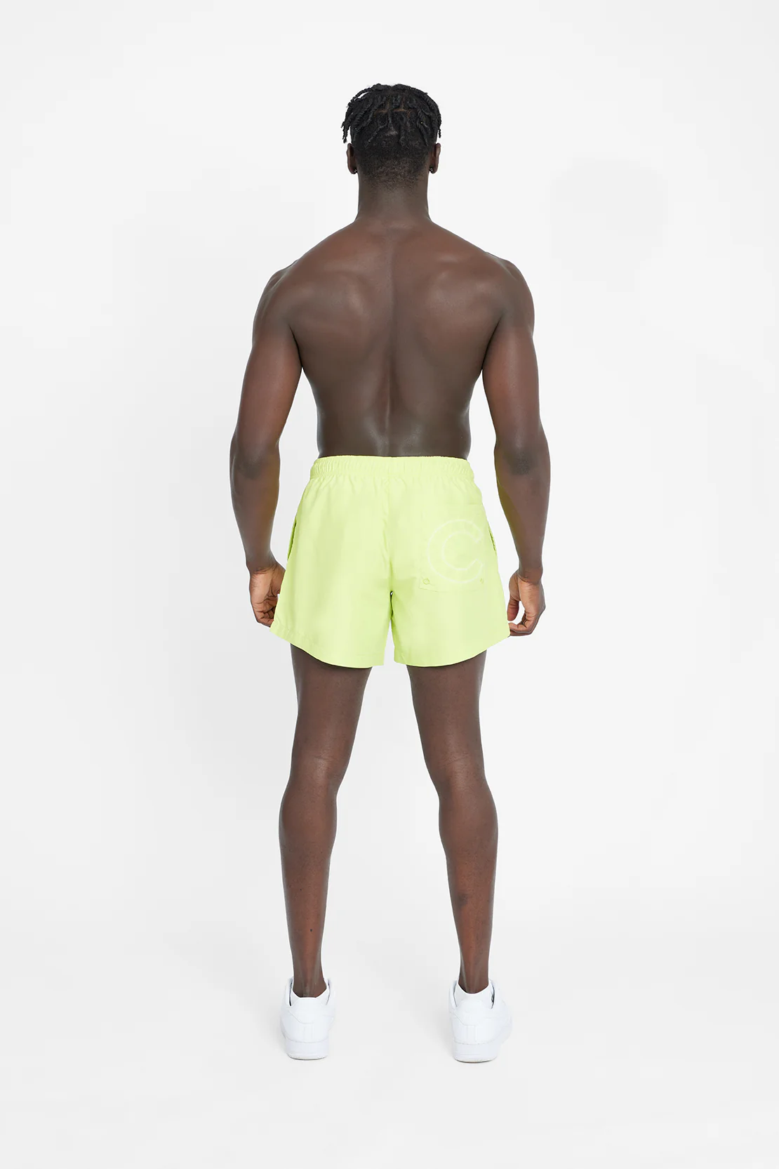 Cernucci Logo Swim Shorts - Lime - Image 5
