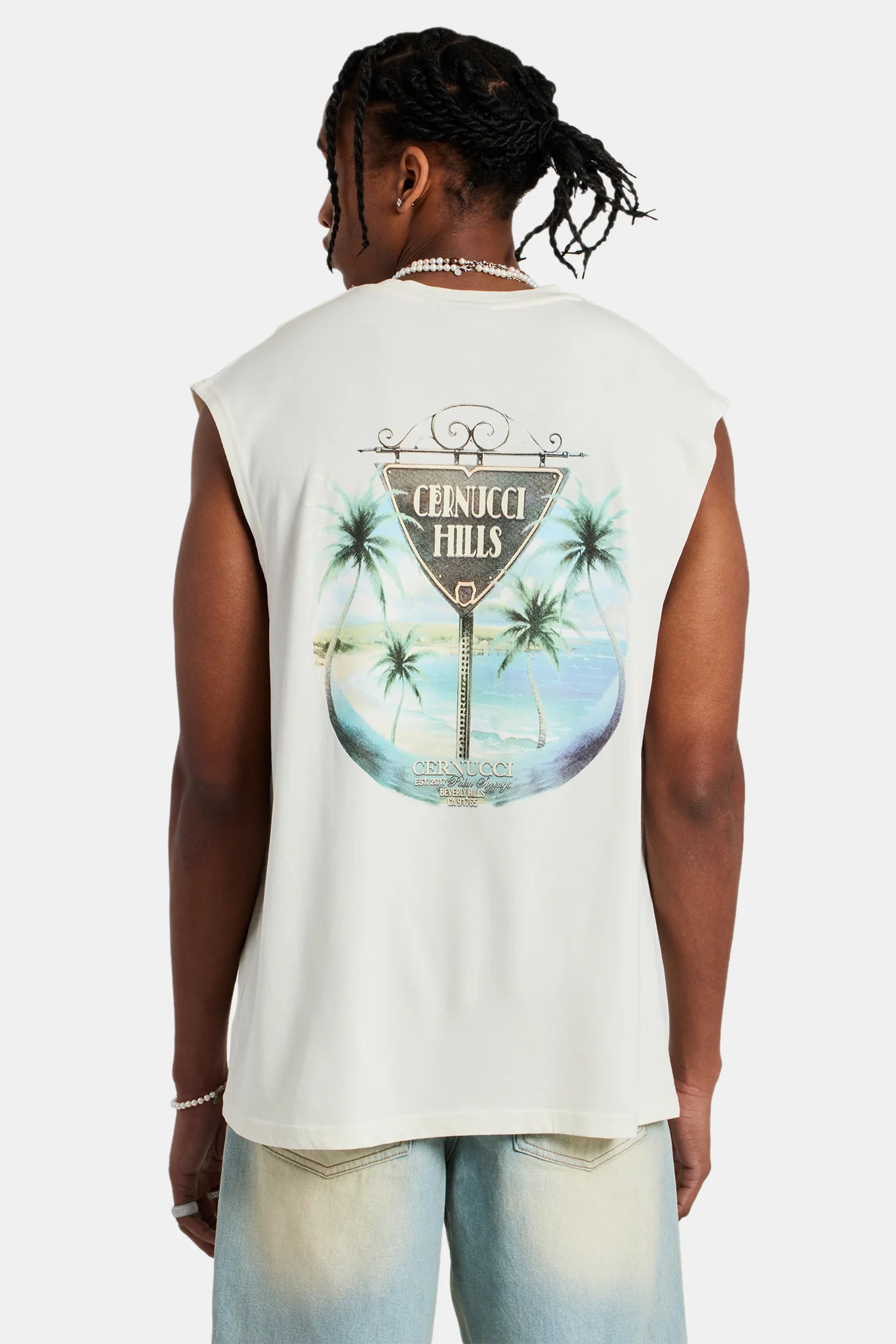 Cernucci Hill Oversized Tank - Off White - Image 2