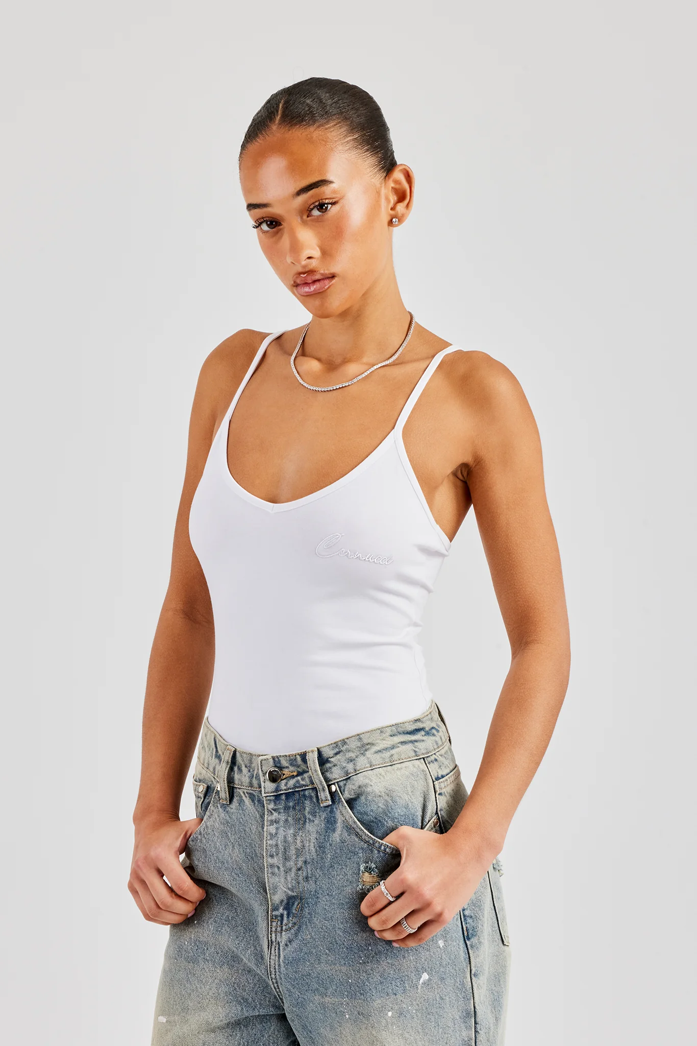 Cernucci Jersey Bodysuit - White