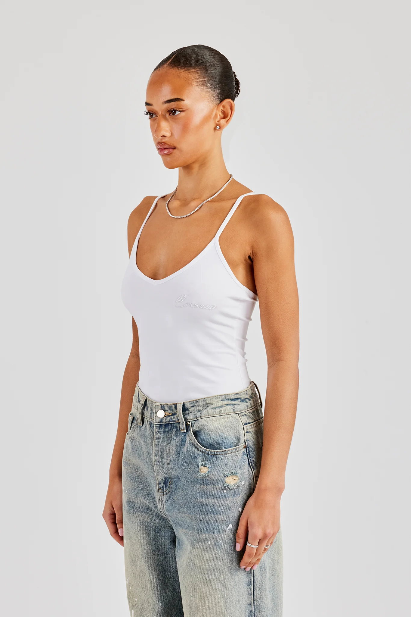 Cernucci Jersey Bodysuit - White - Image 4