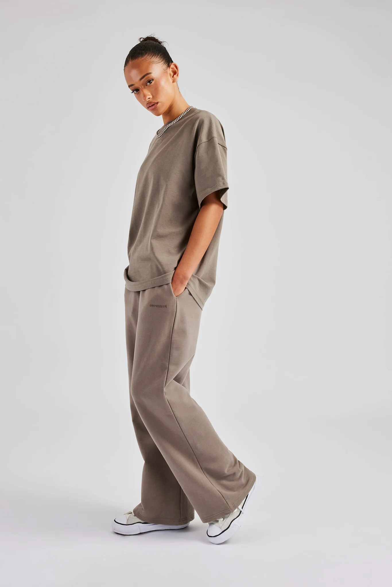 Cernucci Limited Oversized T-Shirt - Taupe - Image 4