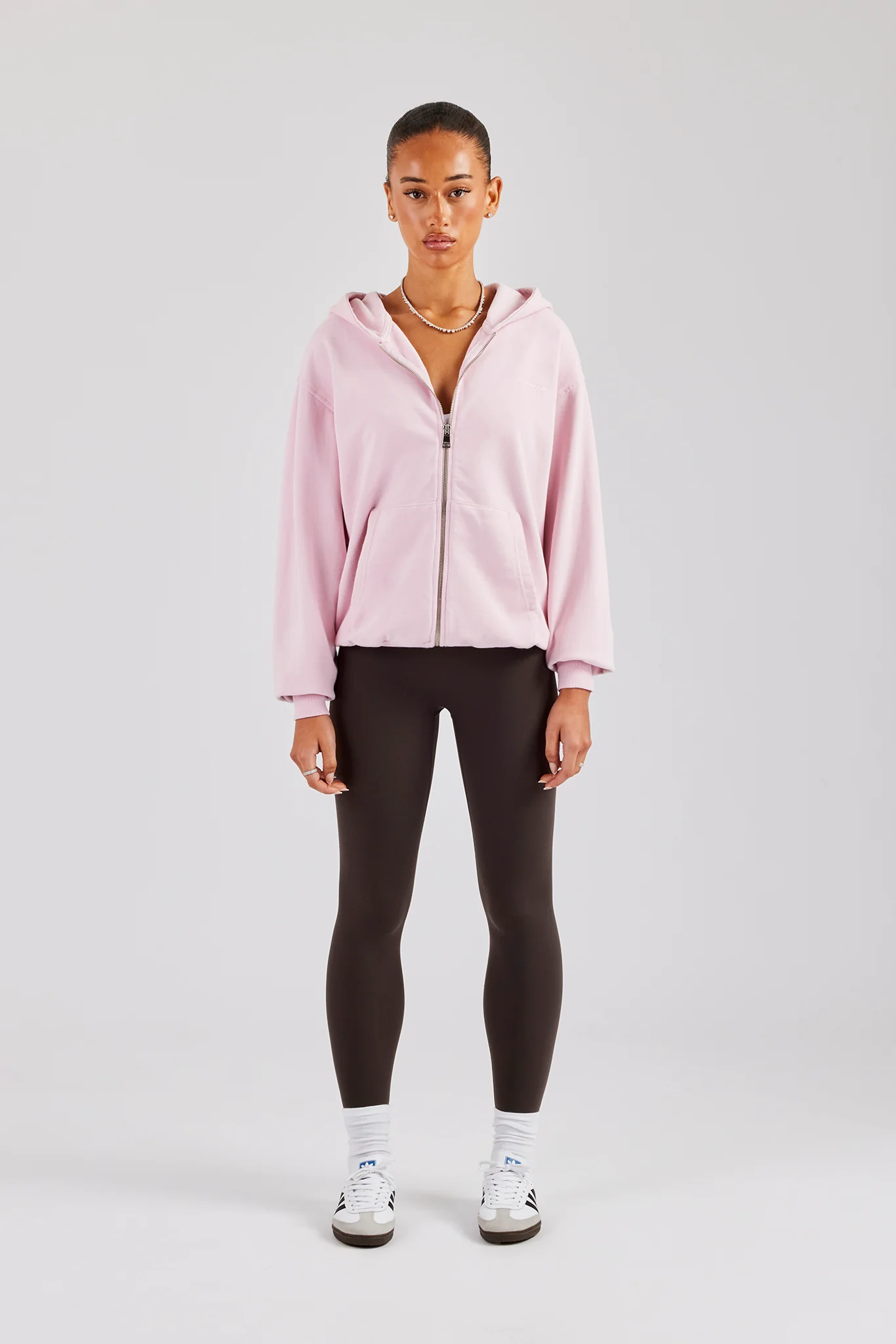 Cernucci Zip Through Hoodie - Pink - Image 2