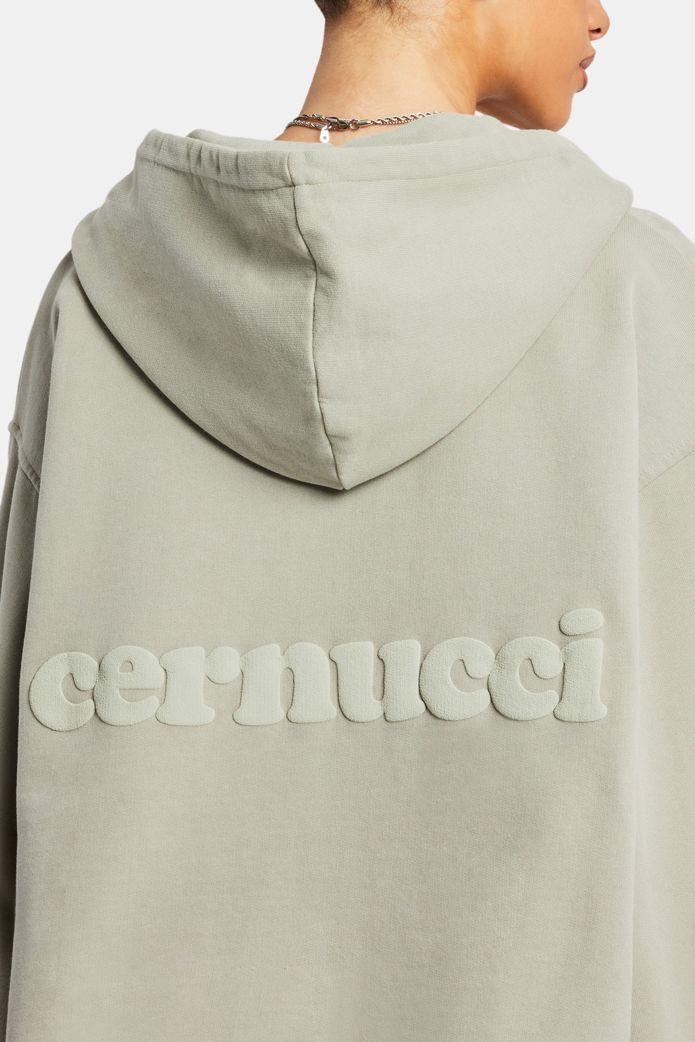 Cernucci Limited Zip Through Hoodie - Sage - Image 5
