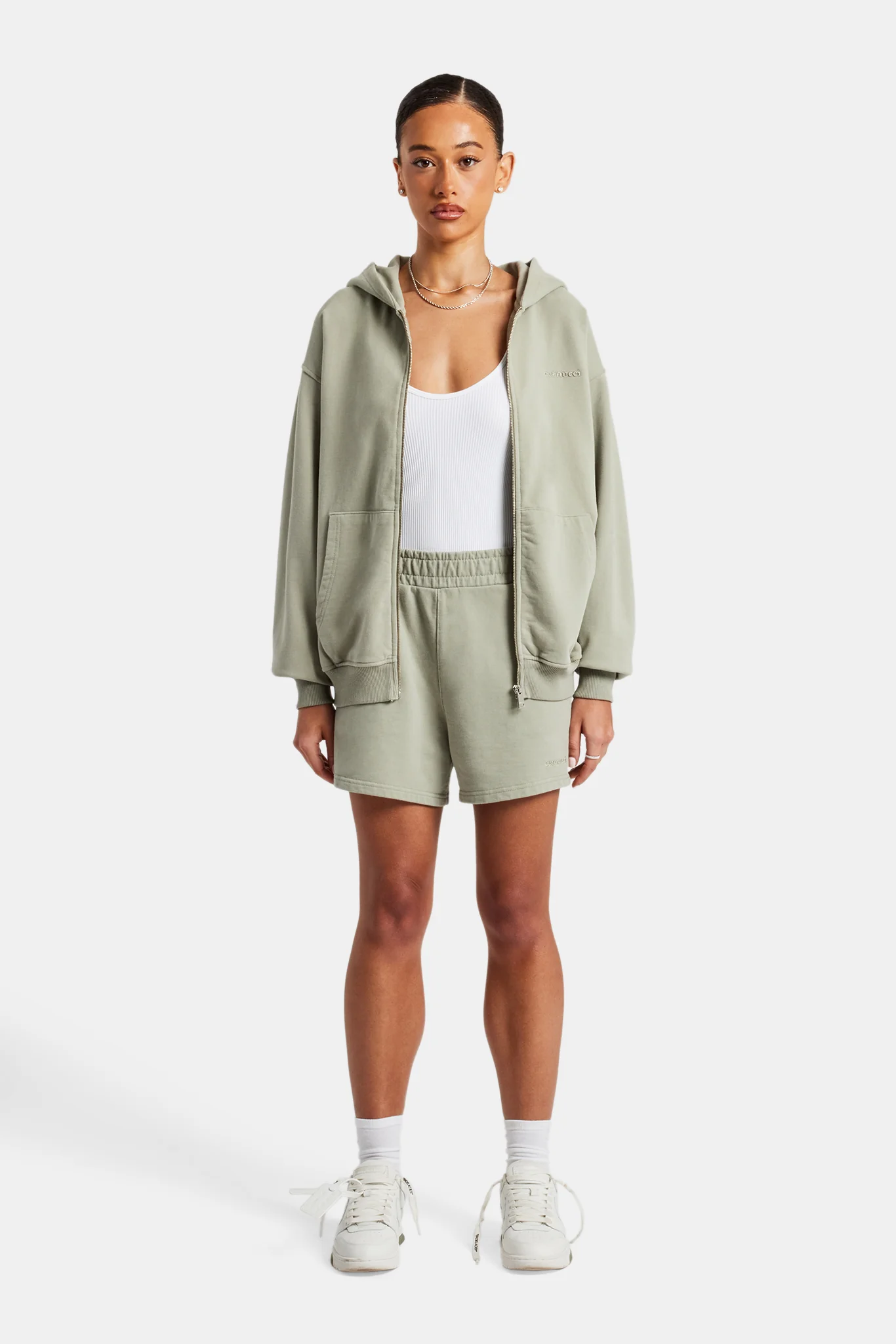 Cernucci Limited Zip Through Hoodie - Sage - Image 6