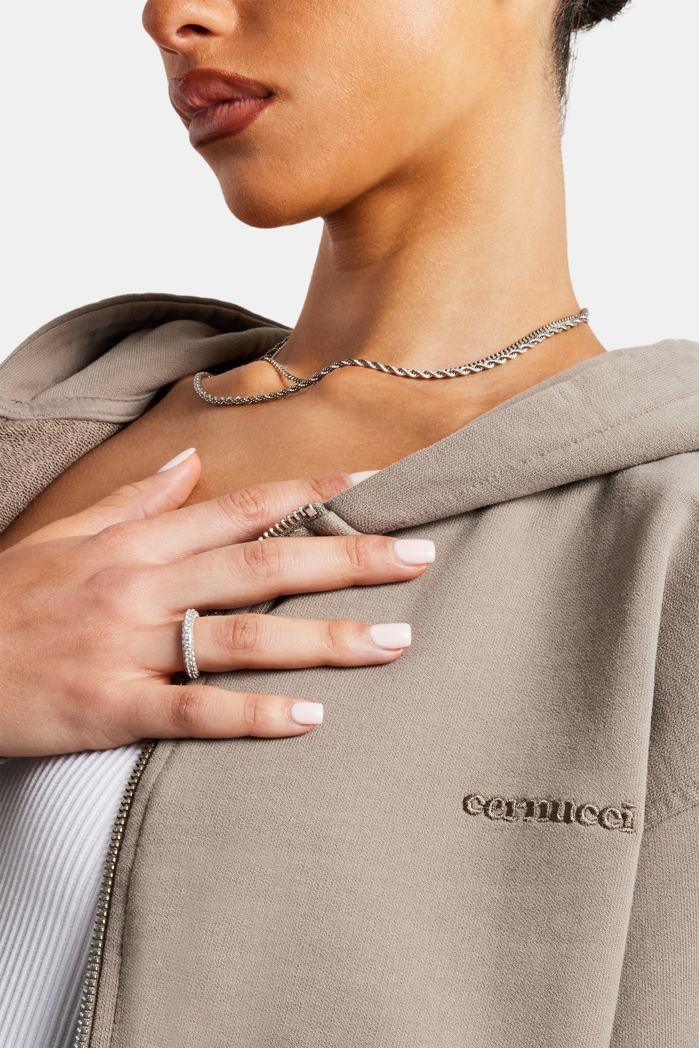 Cernucci Zip Through Tracksuit - Taupe - Image 5