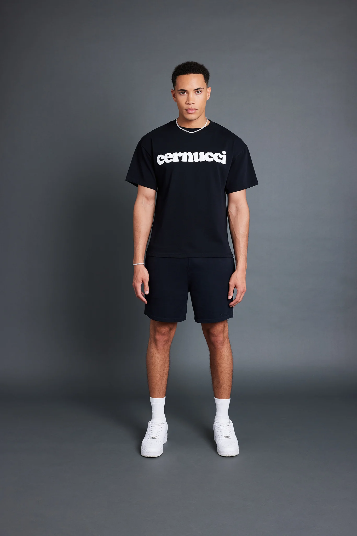 Cernucci Mens Puff Print T-Shirt - Black - Image 4