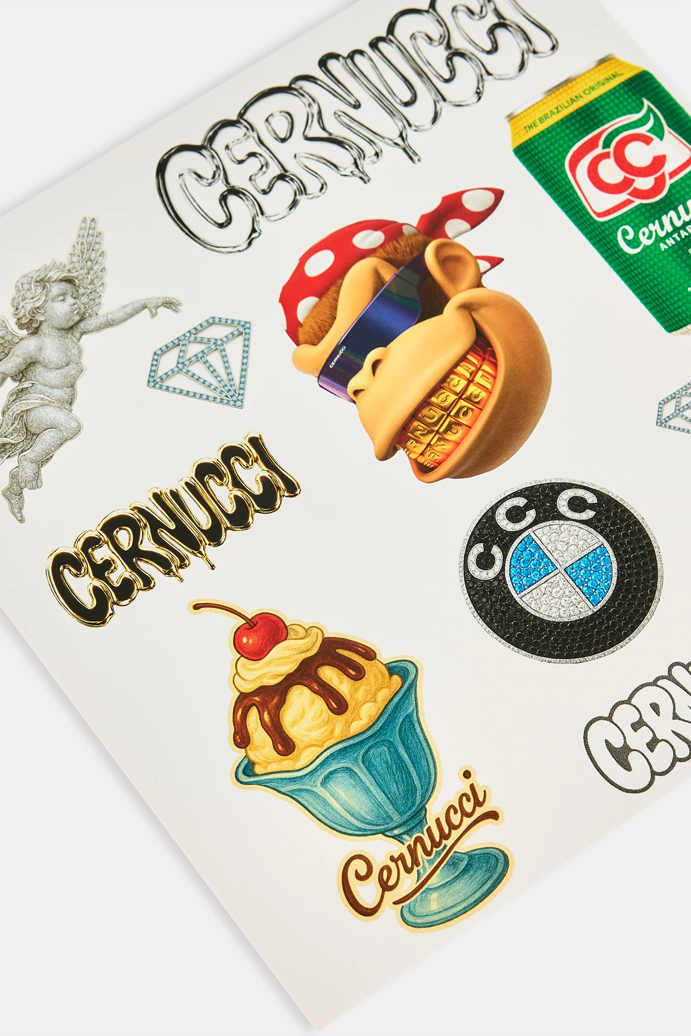 Cernucci Mens Sticker Sheet - White - Image 3