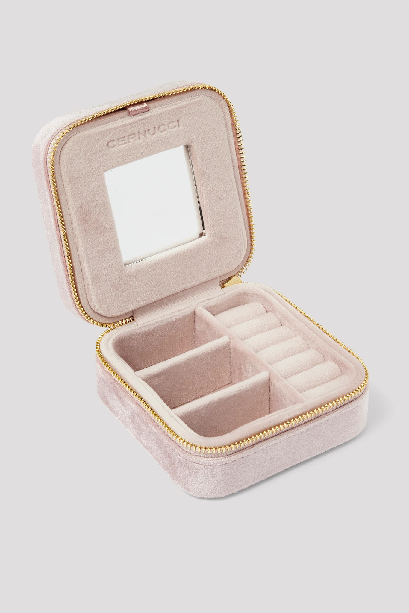 Cernucci Mirror Jewellery Travel Case - Pink - Image 4
