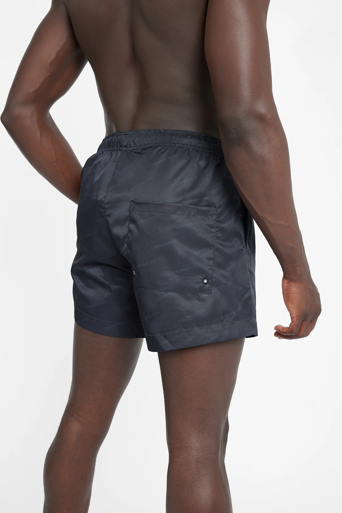 Cernucci Monogram Swimshorts - Black - Image 2