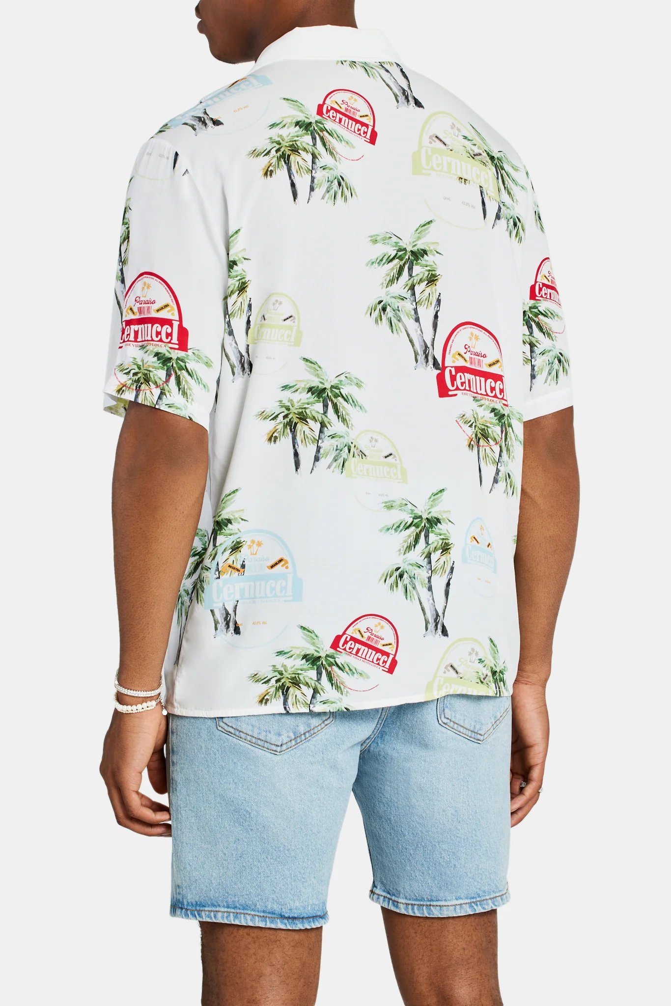 Cernucci Palm Repeat Printed Shirt - Image 2
