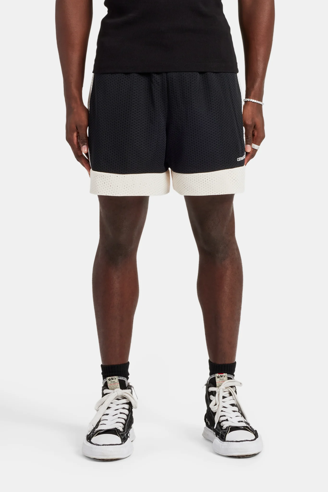 Cernucci Panel Mesh Short - Black - Image 3