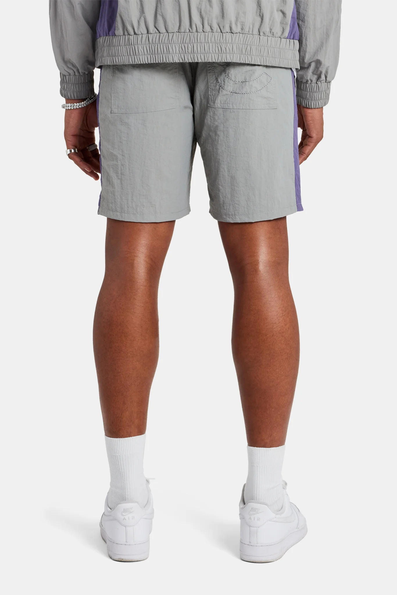 Cernucci Panelled Nylon Relaxed Short - Charcoal - Image 4