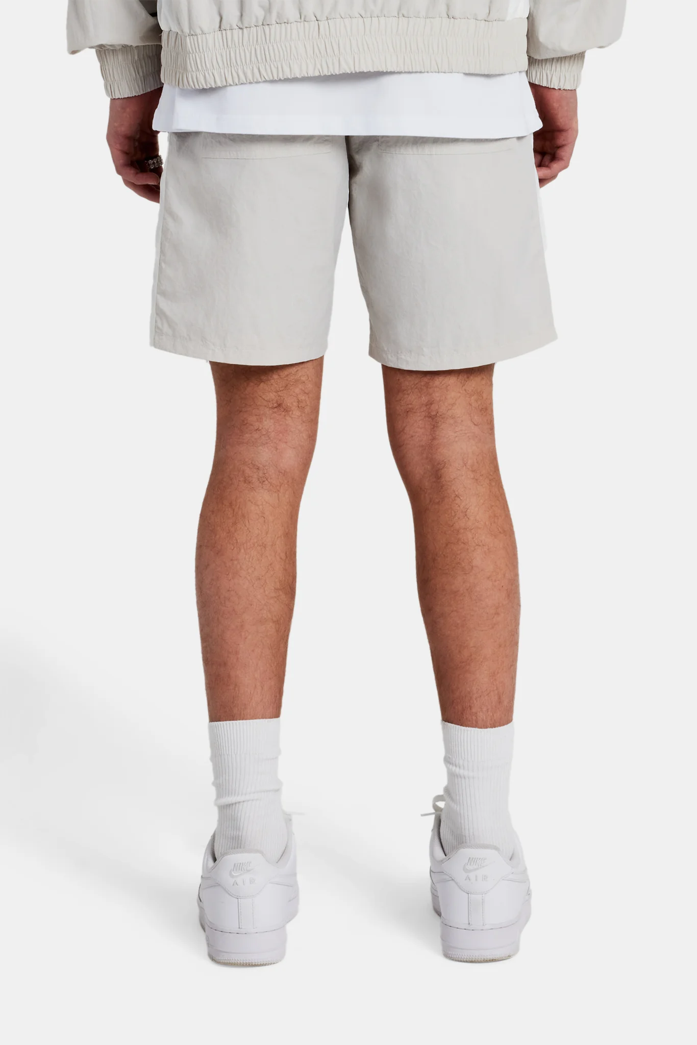 Cernucci Panelled Nylon Relaxed Short - Stone - Image 4