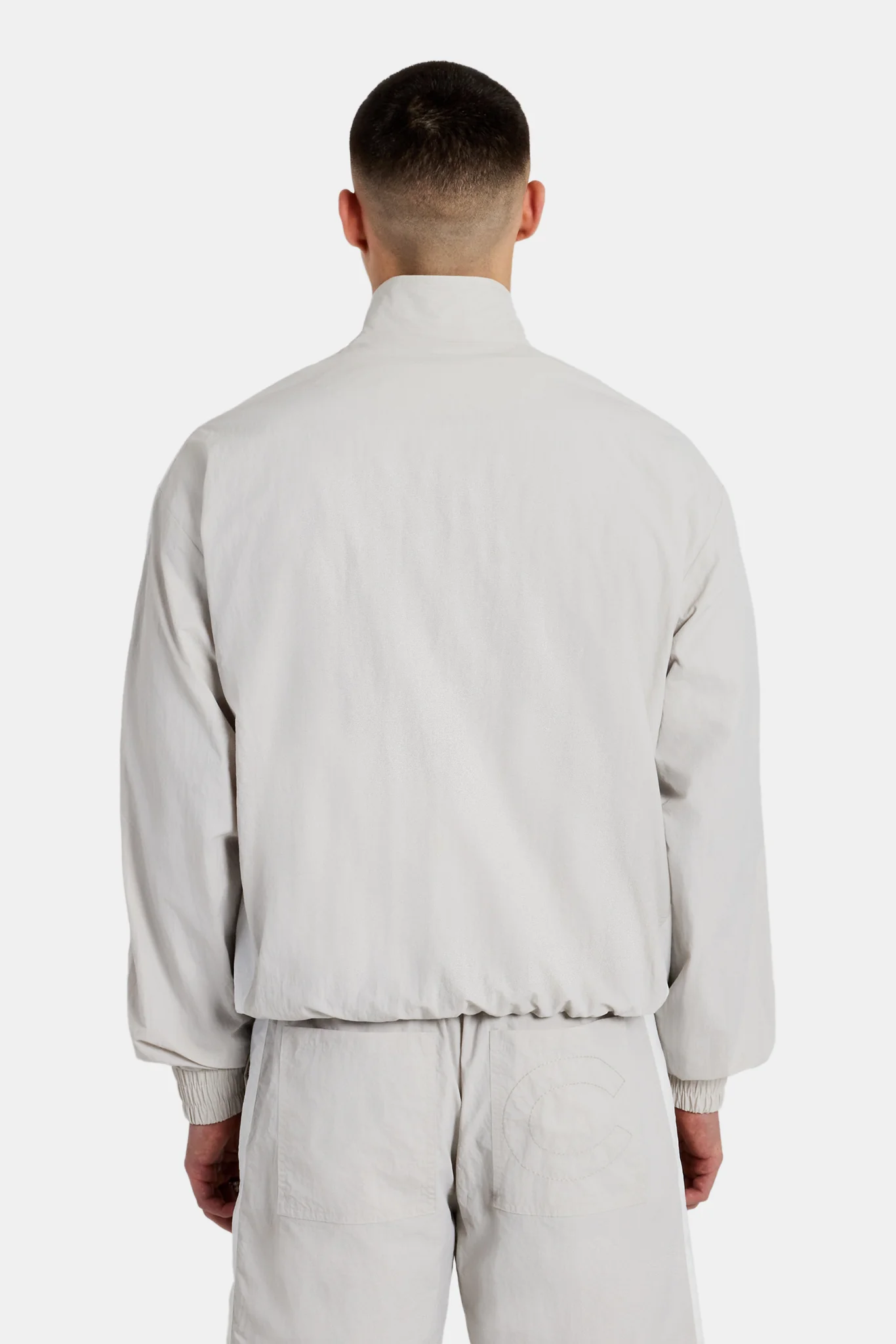 Cernucci Panelled Nylon Track Jacket & Short Set - Stone - Image 2