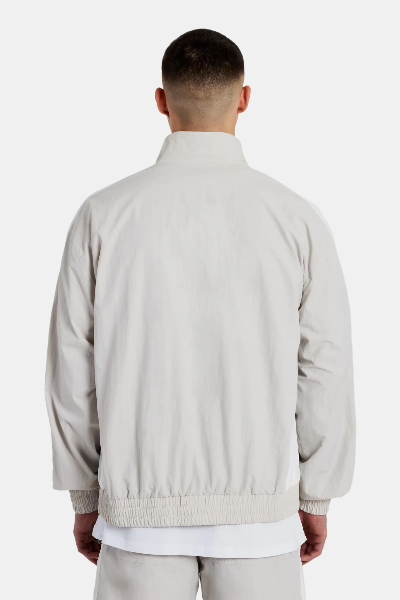 Cernucci Panelled Nylon Track Jacket - Stone - Image 3