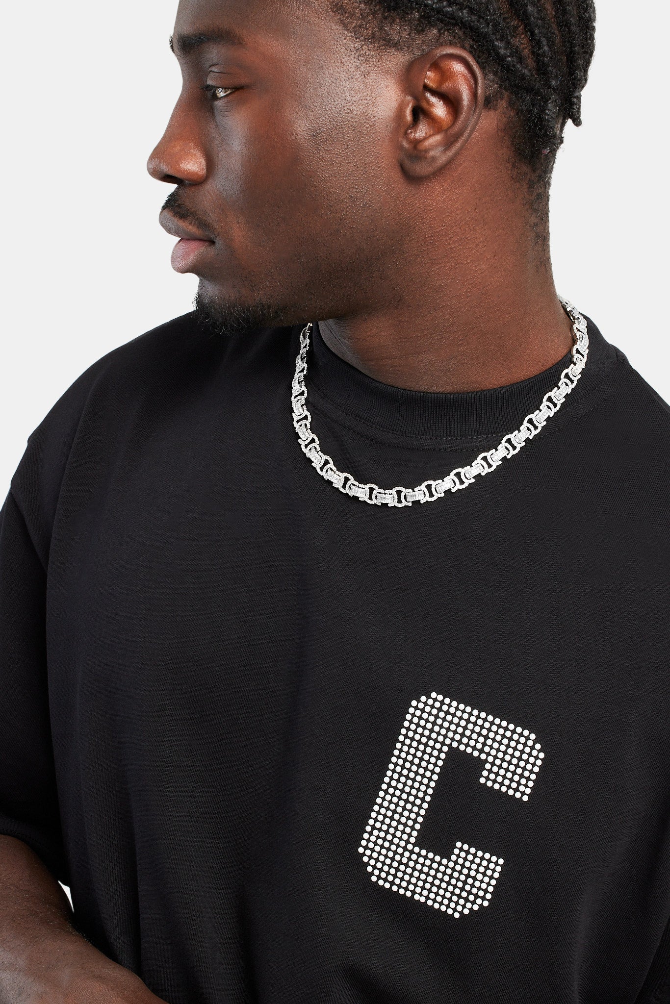 Cernucci Pearl Oversized T-Shirt - BLACK - Image 4