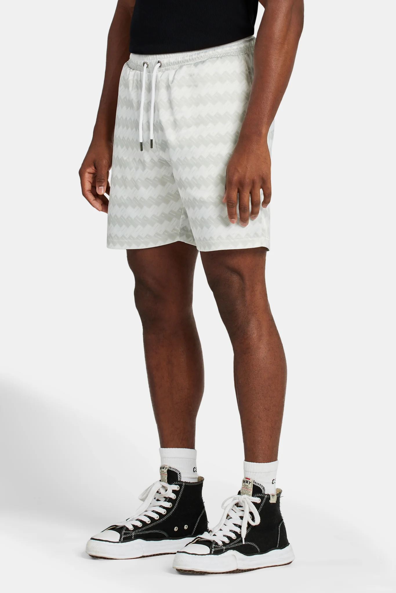 Cernucci Repeat Printed Satin Short - Ecru - Image 3