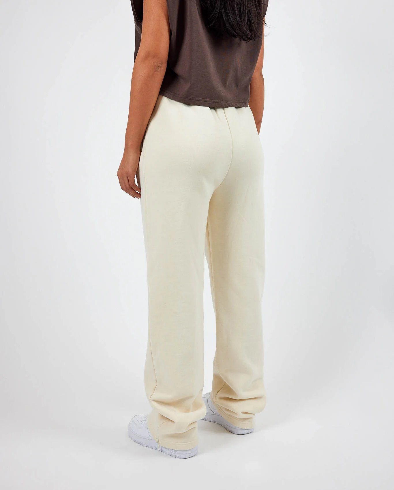 Cernucci Split Hem Jogger - Ecru - Image 2