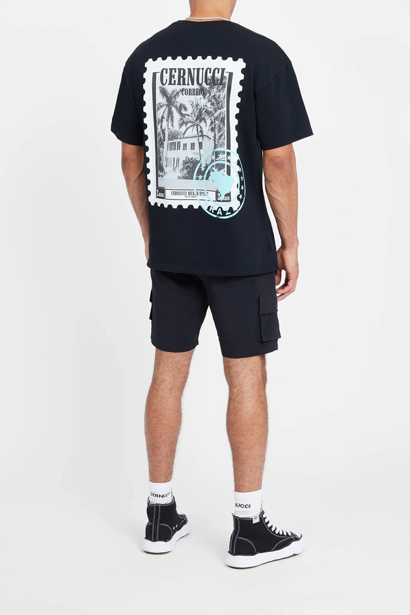 Cernucci Stamp Graphic T-Shirt - Black - Image 4