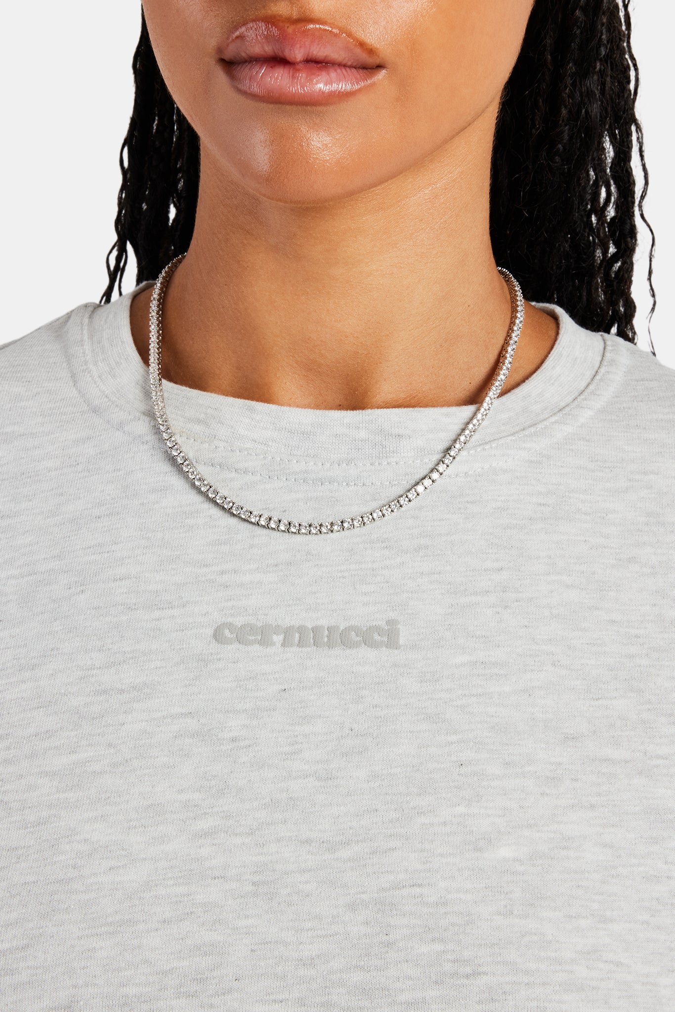 Cernucci Tonal Oversized T-Shirt - Ash Grey - Image 3