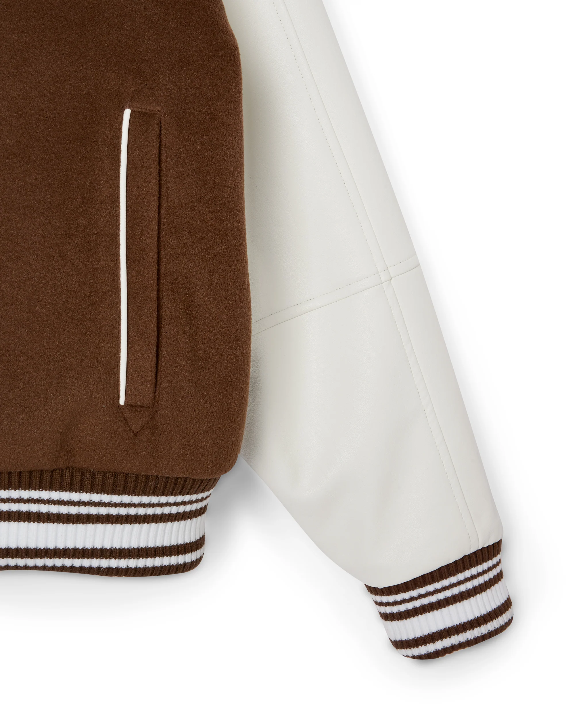 Cernucci Varsity Bomber Jacket - Chocolate - Image 6