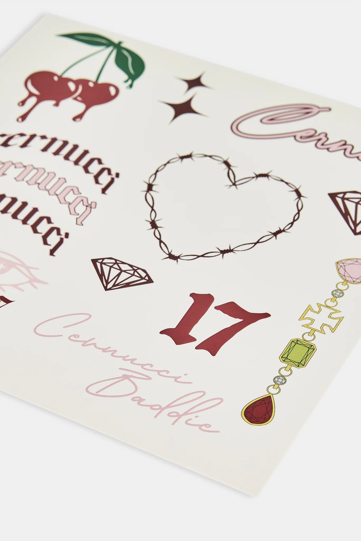 Cernucci Womens Sticker Sheet - White - Image 2