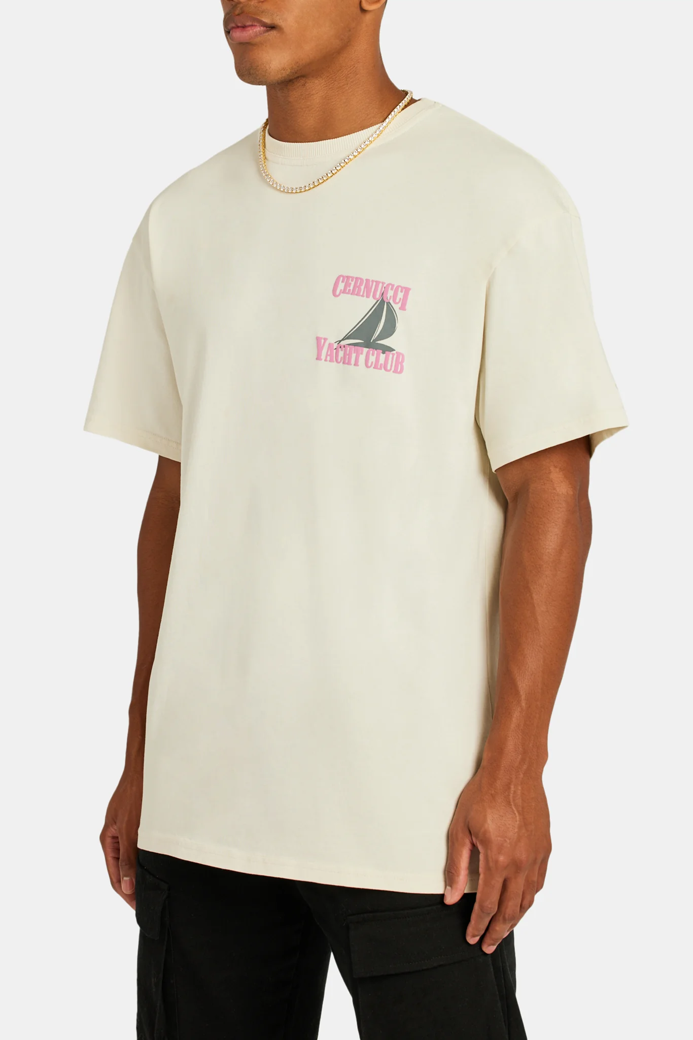 Cernucci Yacht Club Graphic T-Shirt - Ecru - Image 4