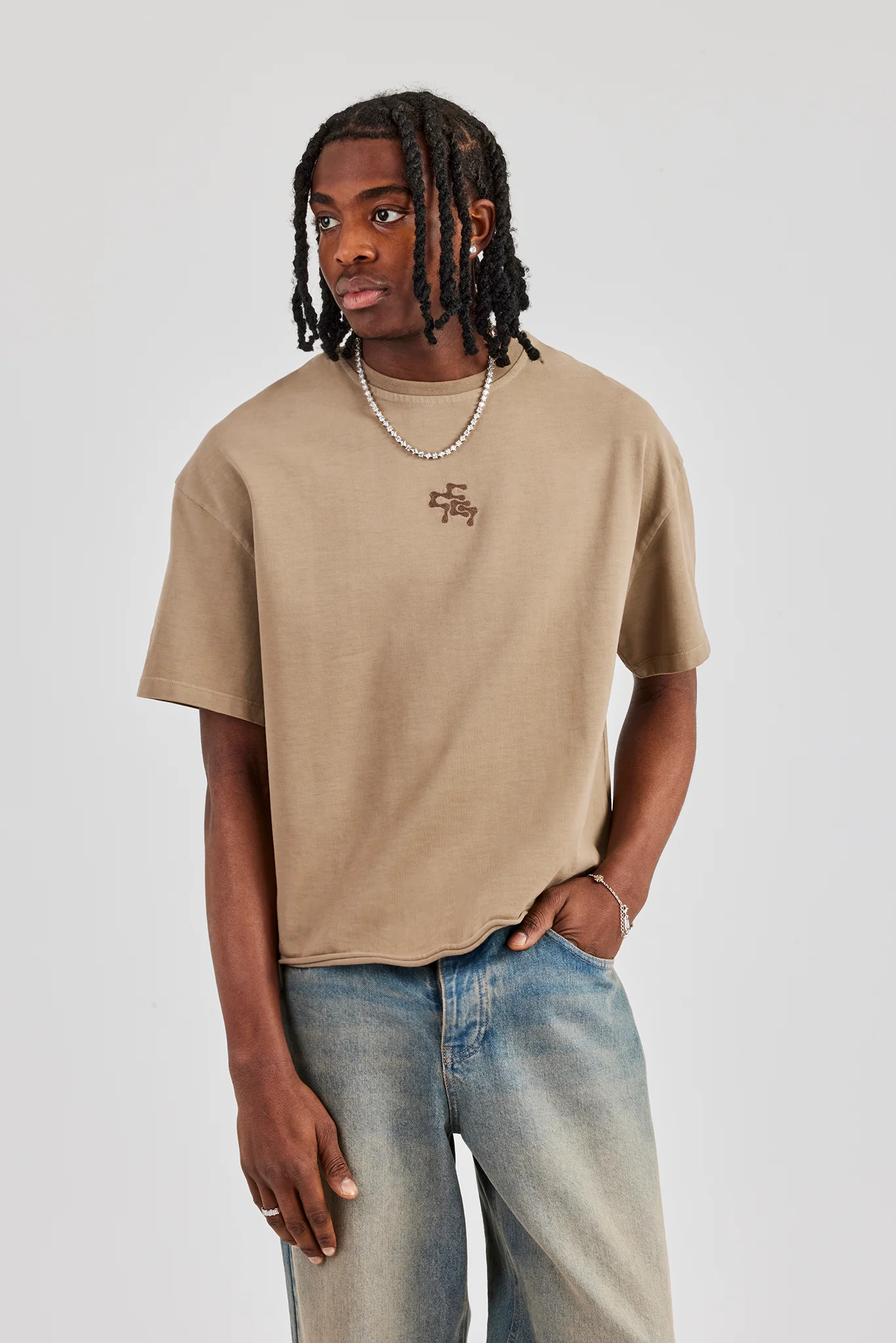 Boxy Chain Stitch T-Shirt - Image 4