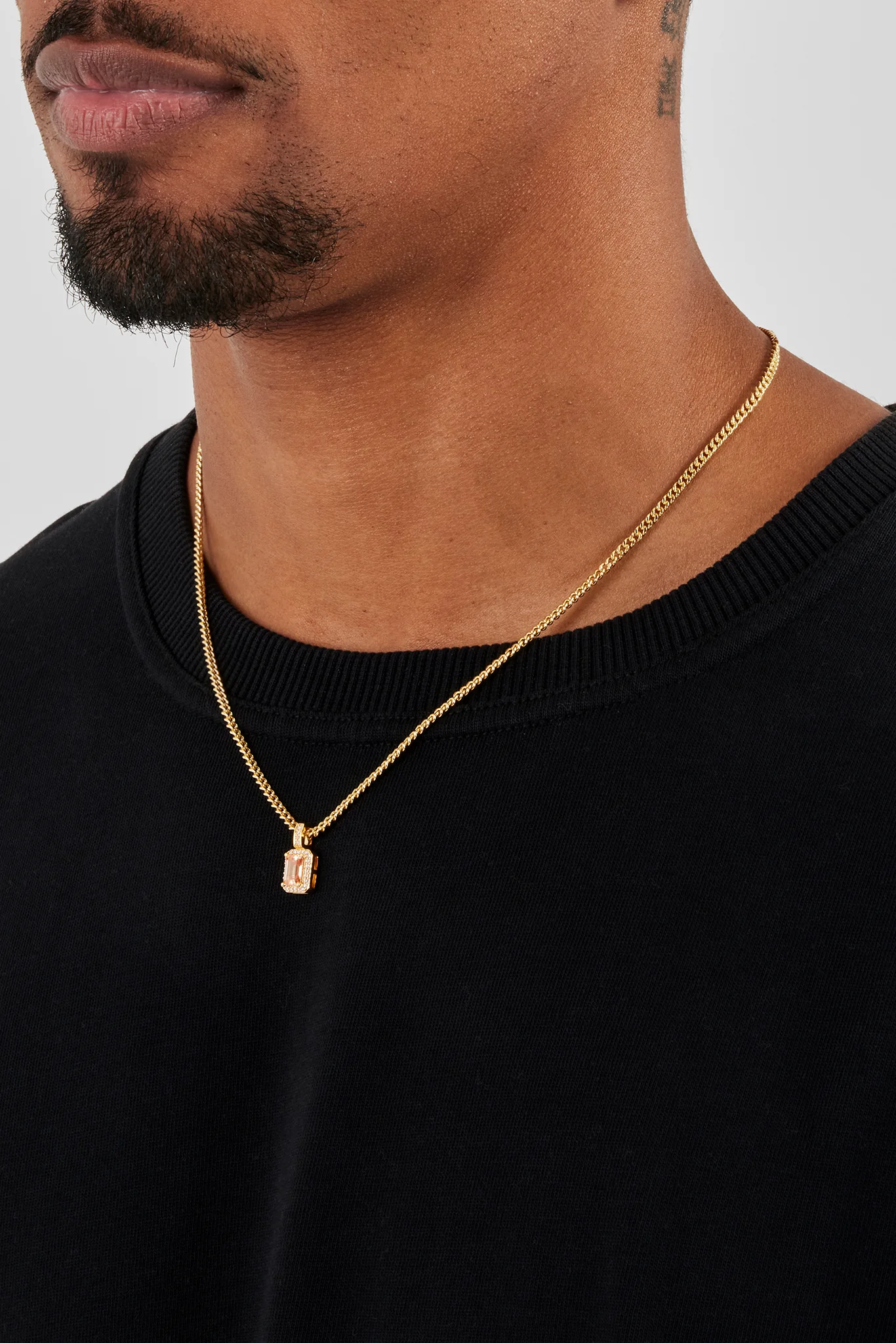 Champagne Gemstone Necklace - 10mm - Image 3