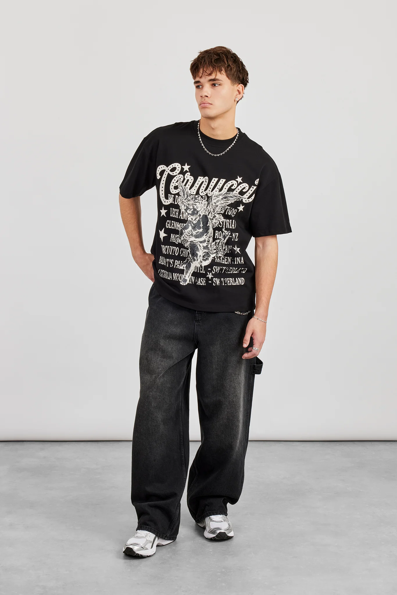 Cherub Circuito Oversized T-Shirt - Black - Image 2