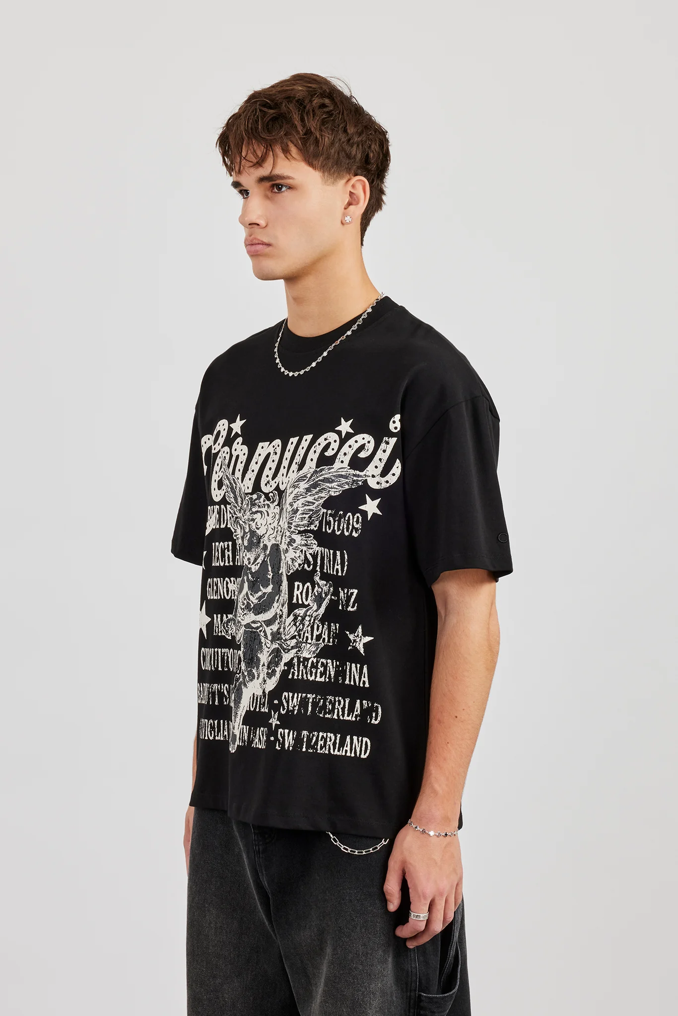 Cherub Circuito Oversized T-Shirt - Black - Image 4