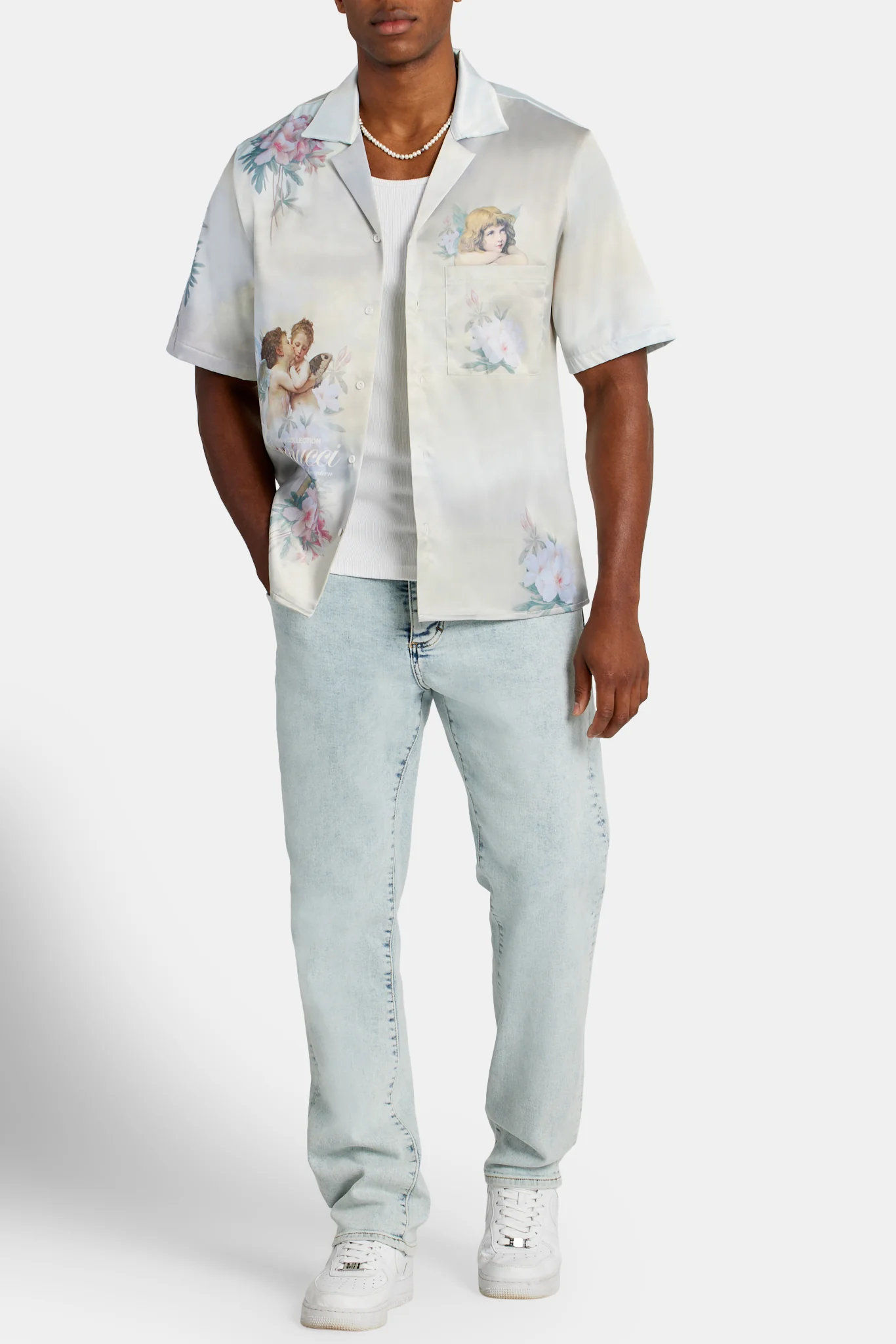 Cherub Floral Satin Shirt - Image 3