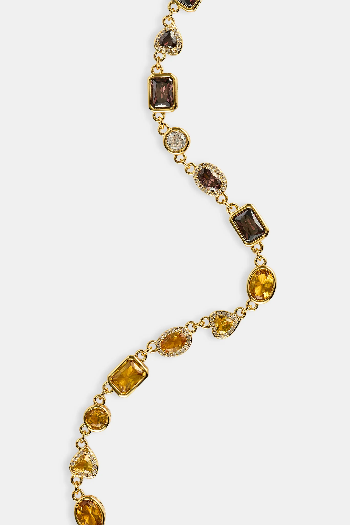 Chocolate Heart Multi Gemstone Chain - 6mm - Image 3