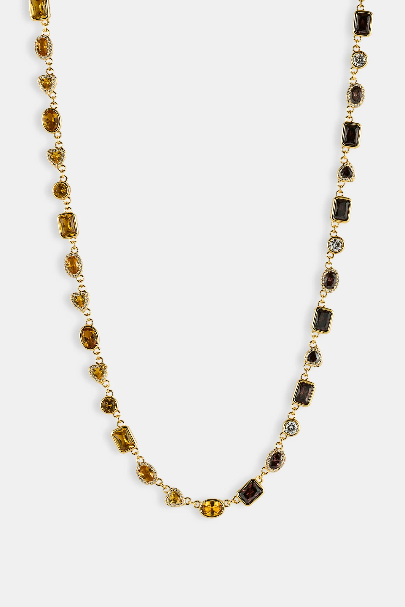 Chocolate Heart Multi Gemstone Chain - 6mm - Image 4