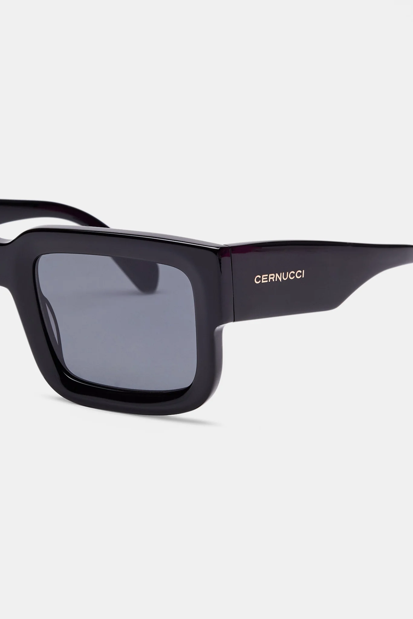 Chunky Acetate Sunglasses - Black - Image 5