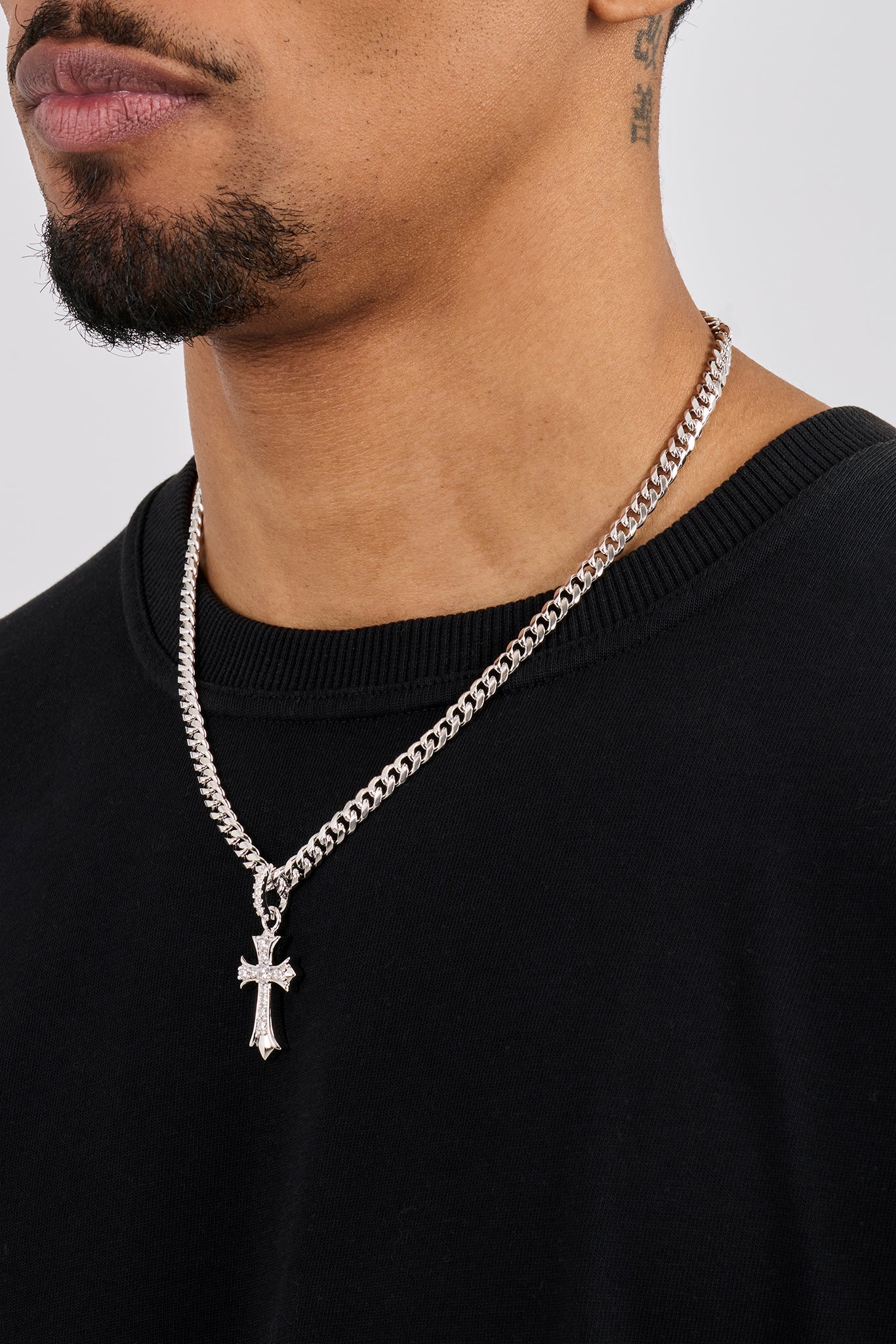 Chunky Cross Polished Cuban Chain - 5mm - Image 4