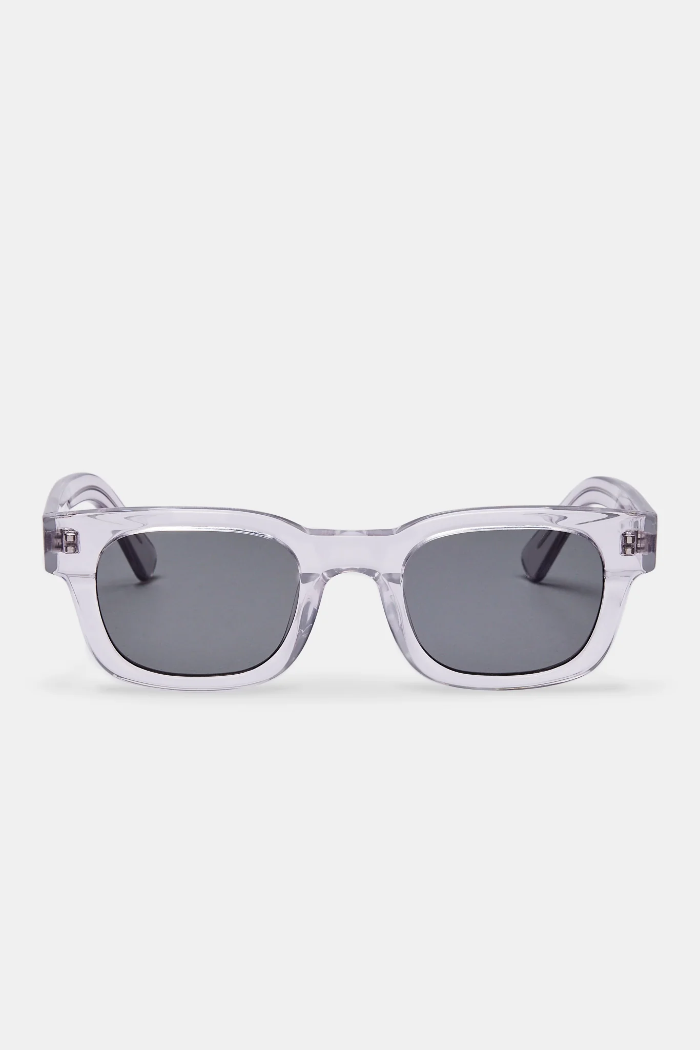 Classic Square Acetate Sunglasses - Transparent Grey - Image 5