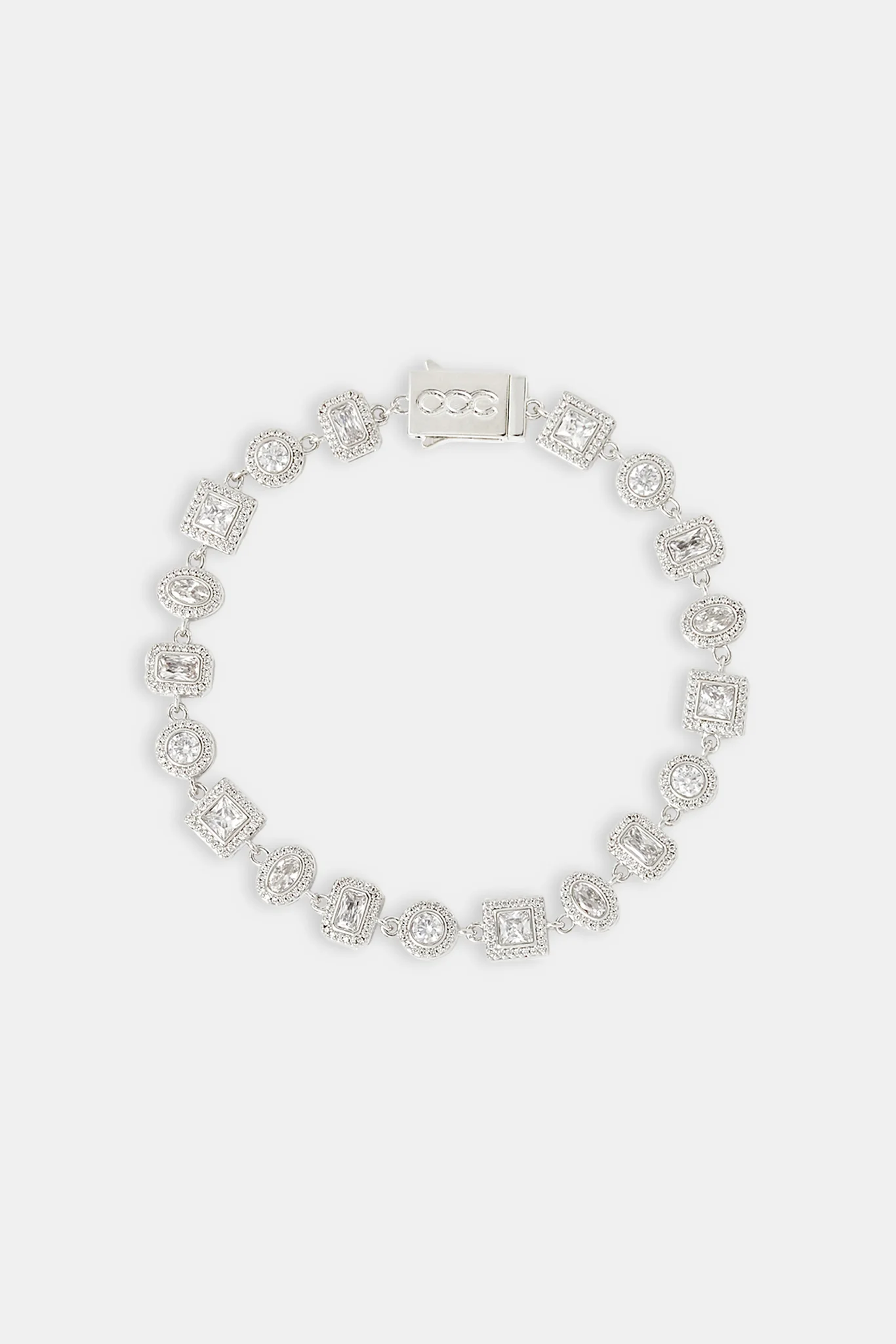 Clear Mixed Shape Cluster Bracelet - 6mm - Image 2