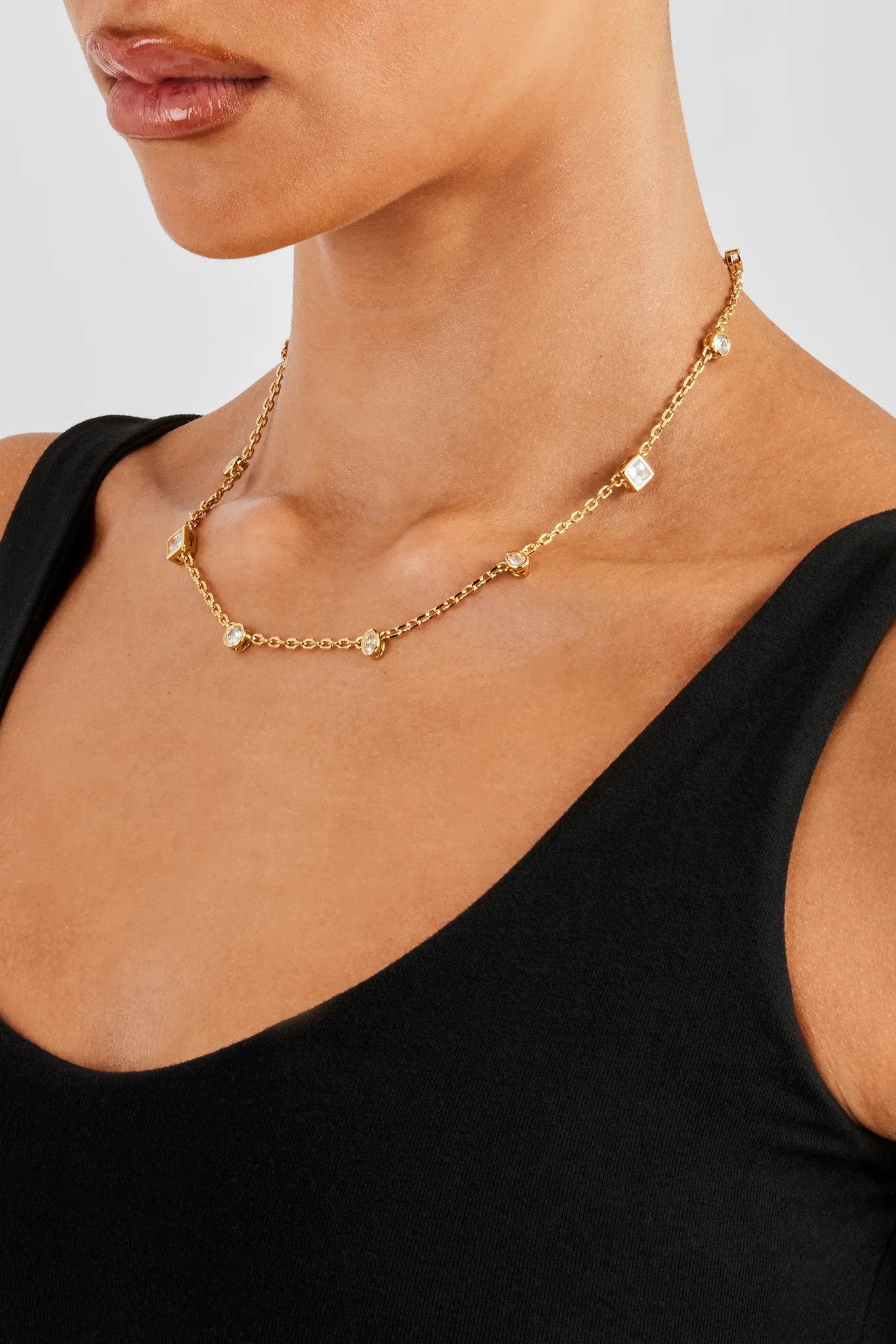 Clear Multi Stone Chain - 6mm - Image 3