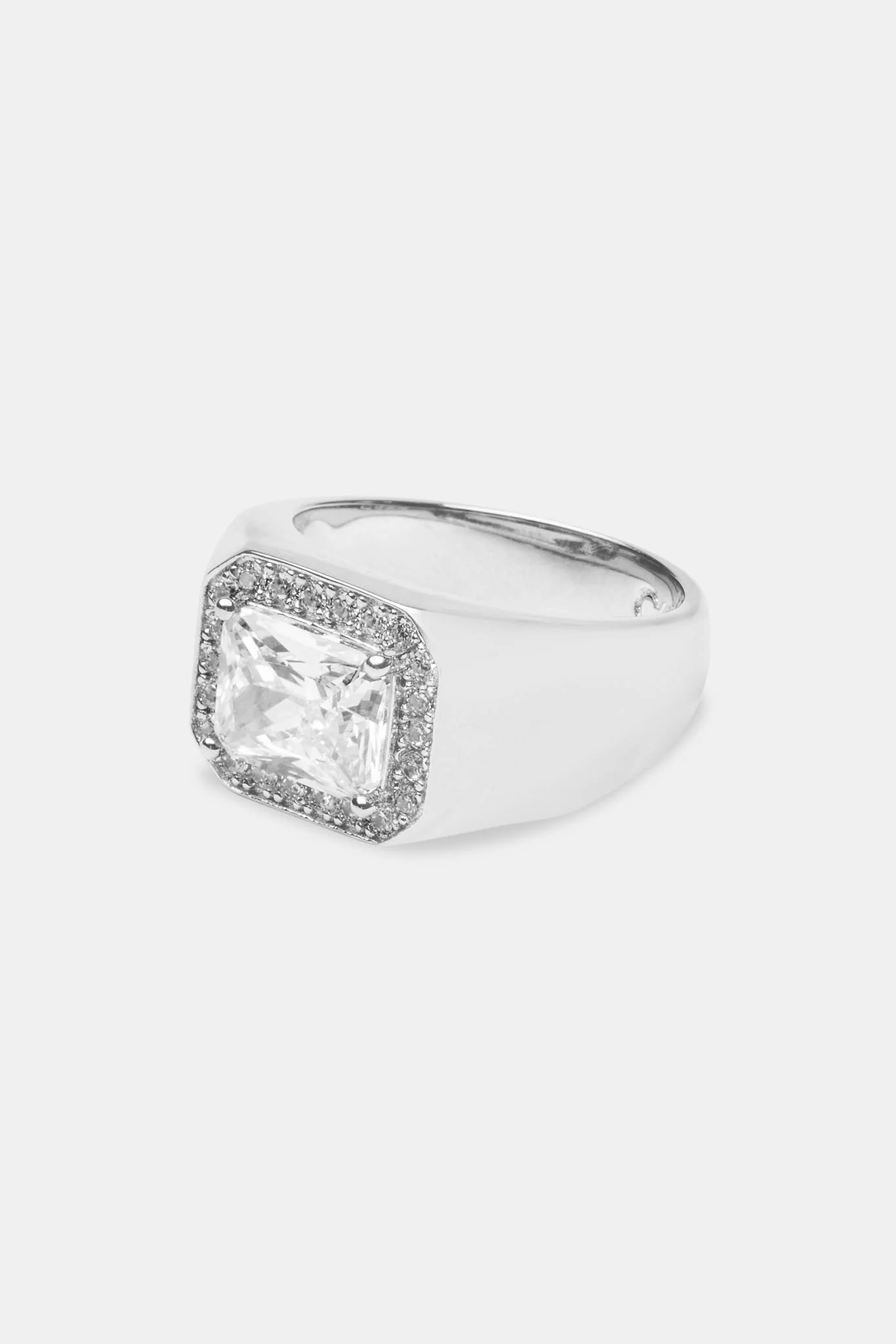 Clear Stone Polished Band Ring - 14mm - Image 3