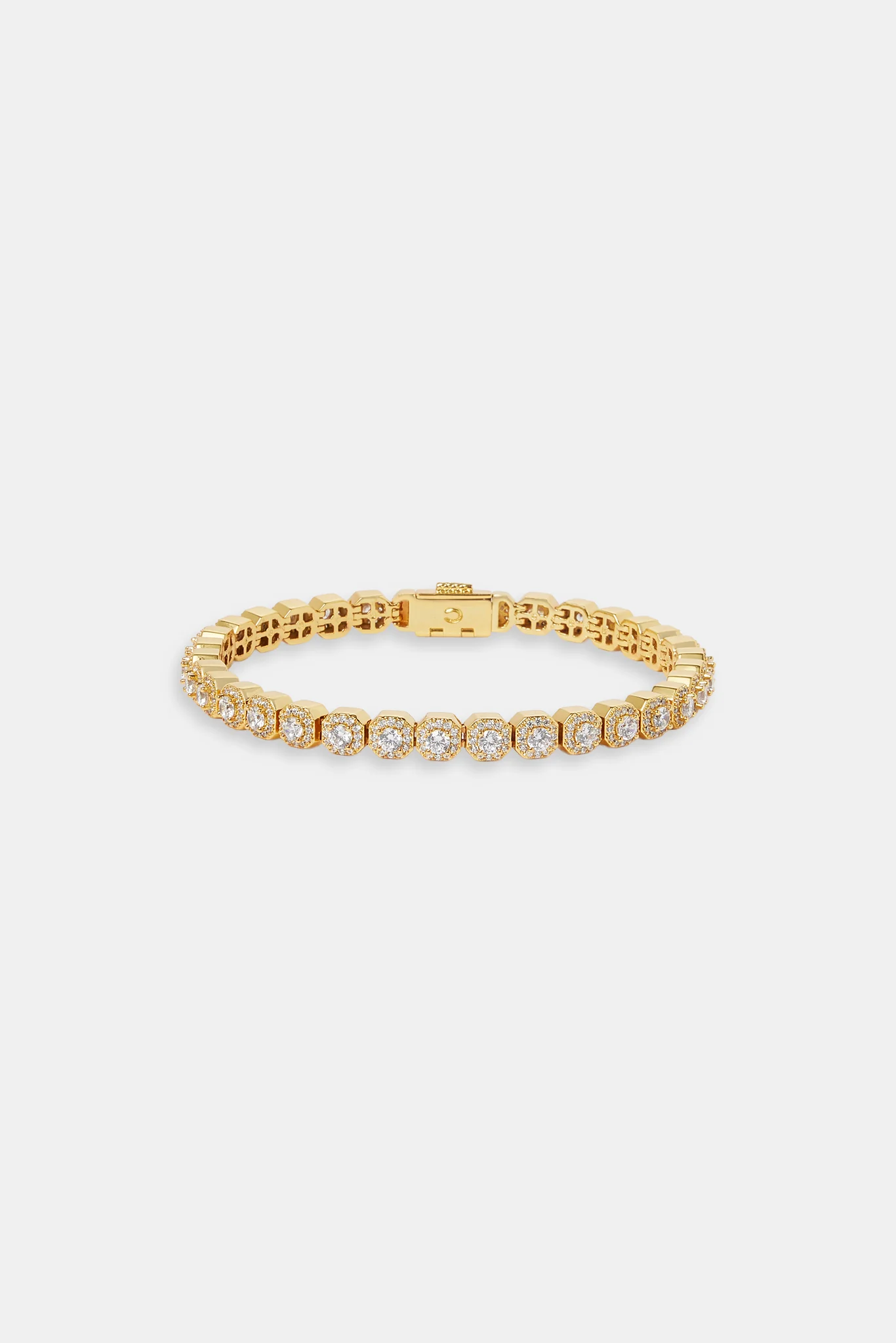 Clustered Tennis Bracelet - 5mm - Gold - Image 2